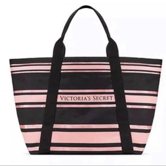 Victoria's Secret Handbags - Victoria’s Secret Striped Tote NWT
